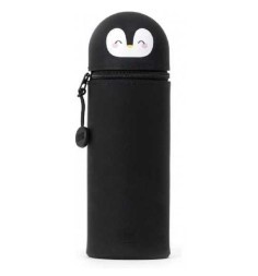 2-IN-1 SILICONE PENCIL CASE KAWAII - PENGUIN